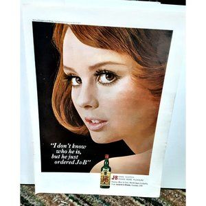 1968 J&B Scotch I Dont Know Who He Is Vintage Print Ad Original